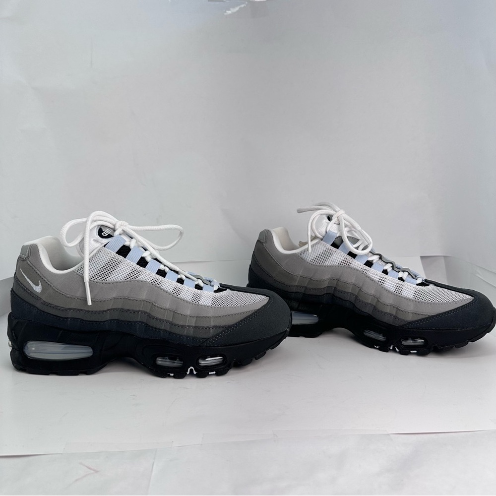 Nike Air Max 95 Big Bubble in Black, Blue Tint, White, & Medium Grey sneaker - Picture 2 of 8